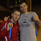 Losert y Cutura cuando regresaron en enero con las medallas de plata y bronce en el Europeo.