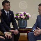 El emperador de Japón, Akihito, mantuvo una reunión en el Palacio Imperial de Tokio con el presidente Mariano Rajoy.