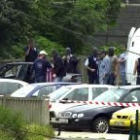 La policía autónoma vasca vigila la zona tras desactivar el coche bomba en Bilbao
