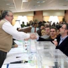 Javier Chamorro, en el momento de votar en el congreso