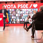 Pedro Sánchez abre la campaña de Ángel Gabilondo. EVA ERCOLANESE