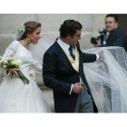 Ana Aznar y Alejandro Agag, el día de su boda, en septiembre del 2002, en San Lorezo del Escorial (Madrid).
