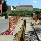 Aspecto que ofrecen las obras de la canalización estos días