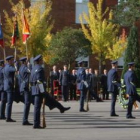 Un momento del desfile militar que siguió al discurso del director de la academia.
