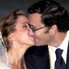 La pareja Ana Aznar y Alejandro Agag el día de su boda en Madrid