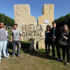 Los representantes de Juventudes Socialistas en el Campus de Vegazana.