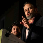 Santiago Abascal y Juan García-Gallardo, la noche electoral. DL