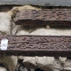 Dos de las vigas que se iban a subastar en la casa Alcalá de Madrid