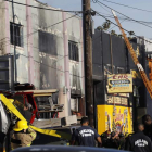 Estado en que quedó la discoteca tras el incendio ocurrido de madrugada. JOHN G. MABANGLO
