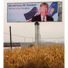 Un cartel electoral de Donald Trump. VALDRIN XHEMAJ