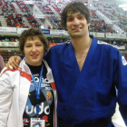 Mélany Prada y Álvaro Sánchez, representantes del judo leonés en el Campeonato de España.