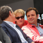 Prada, entre Zapatero y Rodríguez, en una imagen de 2014.