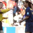 Ronaldinho fue expulsado por doble cartulina amarilla