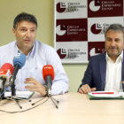 Julio César Álvarez y Jesús Riol, ayer en el CEL.
