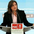 María Antonia Trujillo, durante su intervención en el PSOE de Valladolid