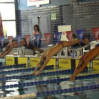 Participantes de la competición de natación celebrada en La Palomera.