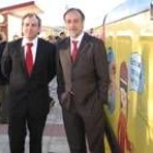 Nicanor Sen y Dimas Sañudo, en la visita al tren de la diversidad
