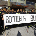 Bomberos de León en una manifestación anterior.