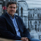El historiador gallego Emilio Grandío Seoane, ayer en León. FERNANDO OTERO