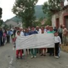 Una de las protestas de vecinos de la zona contra el trazado de la línea de alta tensión