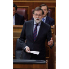 Rajoy, en la sesión de control al Gobierno. JUAN CARLOS HIDALGO