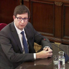 Carles Mundó responde a las preguntas de la fiscalía, este miércoles en el Tribunal Supremo.
