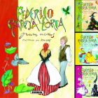 Las portadas de estos cuatro libros, magníficamente ilustrados por Alicia Cañas: ‘Canciones y ritmos’, ‘Naturaleza y paisajes’, ‘Baladas y amores’ e ‘Historias y leyendas’.