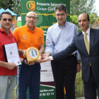 Momento de la presentación del aparato en las piscinas.