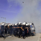 Cargas policiales en la plaza Taksim, esta mañana.