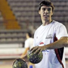 Mikel Aguirrezabalaga en un entrenamiento.