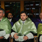 Julio Prieto Gómez, en el centro, ayer durante el acto.