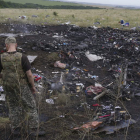 Imagen de los restos humanos tras la caída del avión. ANASTASIA VLASOVA