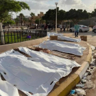Cadáveres amontonados en una calle de Derna. EFE/TWITTER ORGANIZACIÓN MUNDIAL DE LA SALUD