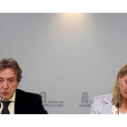 De Santiago-Juárez y Pilar del Olmo, durante la rueda de prensa.