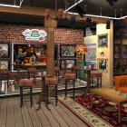 Reconstrucción en Nueva York de 'Central Perk', el mítico bar de la serie 'Friends'.