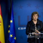 La vicepresidenta primera de la Junta y consejera de Medio Ambiente, María Jesús Ruiz, en Bruselas.