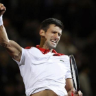 Djokovic celebra la victoria ante Coric.
