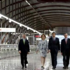 Blanco, Aguirre, Zapatero y Gallardón, en la nueva estación de cercanías de la Puerta del Sol.