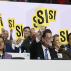 Cospedal, Rajoy y Maillo en el congreso del PP.