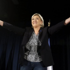 La candidata de la extrema derecha a las elecciones presidenciales francesas, Marine Le Pen, durante un acto de campaña.