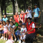 Los participantes en la ludoteca.