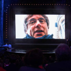 Puigdemont participa en un video en la gala de los X Premios Gaudí, que concedió la Academia del Cine Catalán. MARTA PÉREZ