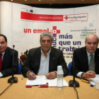 Marco de la Paz, Ángel Gil y  Juan Ignacio Álvarez, ayer en la rueda de prensa.