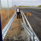 Fernández muestra el remate sin arcén de la pasarela de Torneros y los viales de acceso