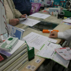 Farmacia durante uno de los primeros días de aplicación del copago.