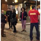 Folgueral con la delegación ponferradina en Florencia.