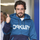 Fernando Alonso, el día que dejó el hospital.
