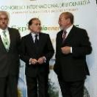 Villanueva y Valín, junto al presidente del congreso de bioenergía organizado en Valladolid