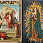‘Cristo resucitado’, del Maestro de Astorga; y ‘Virgen con niño’, del Maestro de Palanquinos. SETDART