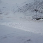 Estado de la estación de esquí San Isidro esta mañana.